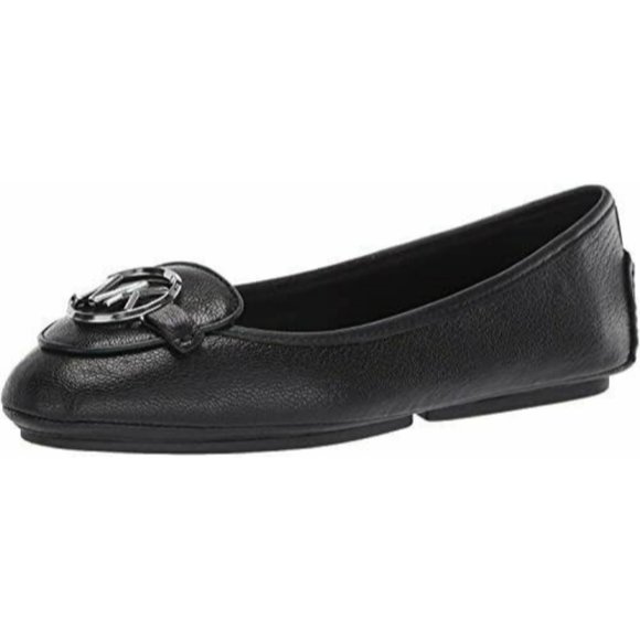 Michael Kors Women Black Leather Flat Shoes US 6.5 - Picture 1 of 5
